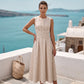 ⏳Offre limitée dans le temps : 50 % de réduction⏰Robe longue rayée sans manches pour femme🎀👗