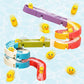 🐤🛁 Jouet de bain toboggan à canards – 48 pièces, un toboggan amusant qui fait glisser les canards dans l’eau, pour des bains pleins de rires et de découvertes 💦🧒