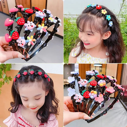 🌺🎀 Jolie barrette tressée pour enfant – Design soigné, matière douce, une touche de charme pour les coiffures des petites filles, sans tirer ni abîmer les cheveux ✨