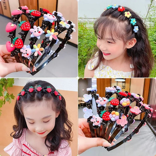 🌺🎀 Jolie barrette tressée pour enfant – Design soigné, matière douce, une touche de charme pour les coiffures des petites filles, sans tirer ni abîmer les cheveux ✨