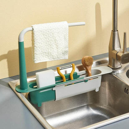 🍽️🧼 Égouttoir évier télescopique portable – Longueur réglable 32-45 cm, multifonction, polypropylène, le support malin qui s’adapte à votre évier et range vaisselle, éponges et ustensiles sans encombrer le plan de travail 🥣💧