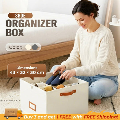 👟📦 Boîte de rangement pour chaussures pliable – Grande capacité, anti-poussière et respirante, s’adapte à tous les placards et étagères 🏠🌿