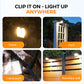 ☀️🔦 Lampe solaire à pince avec détecteur de mouvement – Illumination automatique et sans fil pour jardin, terrasse et balcon, fixez-la partout en un geste 🌿💡