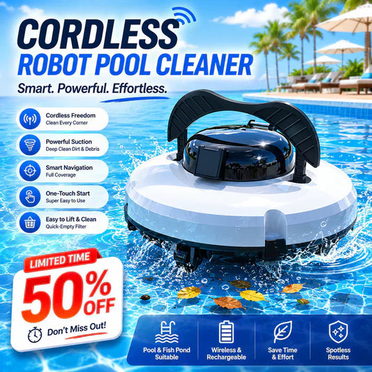 🤖 Het rea – 50 % rabatt! 🔥 Sladdlös poolrengöringsrobot – Smart navigering, kraftfull sugkraft & en-knappsstart. Lätt-tömd filterkorg. Din gnistrande pool väntar! ✨🏊