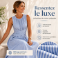 ⏳Offre limitée dans le temps : 50 % de réduction⏰Robe longue rayée sans manches pour femme🎀👗
