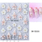 🌸💅 Autocollants pour ongles floraux 5D – Effet relief saisissant, tenue impeccable, pose express sans lampe UV, offrez-vous une manucure de salon à la française en quelques minutes, où que vous soyez 🥐✨
