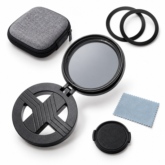Kit filtre magnétique 52 mm pour smartphone avec support pliable – 13 types de filtres