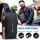 🔒🎒 Sportaxelväska med USB-laddning – stöldsäker design, dolda fack & perfekt för pendling, resa & vardag, ladda mobilen när du går 🚶‍♂️