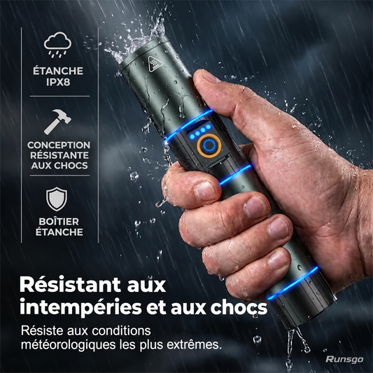 📢📢50% DE RÉDUCTION !! ⏰Lampe torche tactique ultra-lumineuse avec fonction zoom