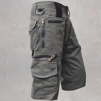 🩳 BEGRÄNSAD TID – 50 % RABATT! 💥 Herr outdoor-shorts med 8 fickor – slitstark bomull, justerbar midja & perfekt för vandring, fiske & resa 🎒