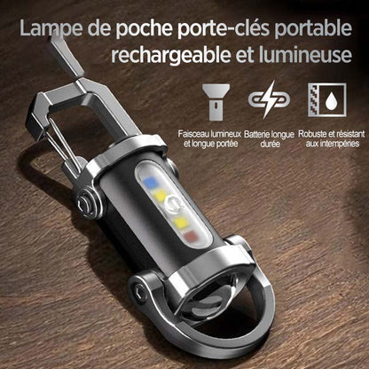 🔦🗝️ Lampe torche portable rechargeable pour porte-clés – Éclairage puissant, format compact et léger, toujours prête à vous éclairer au quotidien, en voyage ou en cas d’urgence 🏠🚗