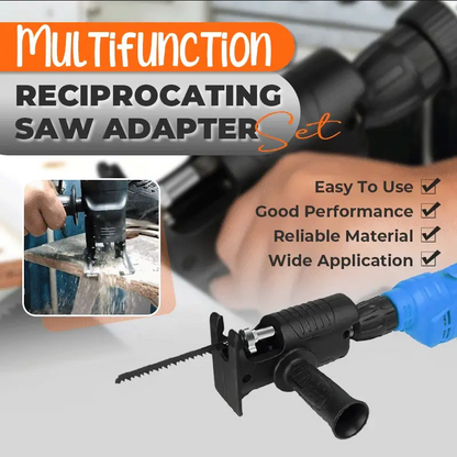 ⚡ Kit conversion scie sabre – 3 lames polyvalentes, coupe rapide du bois, PVC et métal, installation instantanée sur la perceuse, le couteau suisse de la découpe à main levée 🧰🔩