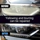💡🚗 Kit rénovation de phares – Élimine le voile jaunâtre, protection UV, retrouvez des optiques comme neuves en 5 à 10 minutes pour une conduite plus sûre la nuit 🌙🔦