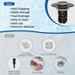 🔧🛁 Filtre lavabo universel – 3 en 1 : crépine inox, collecteur de cheveux et bouchon pop-up, s’adapte à tous les diamètres (1,1–2,36 pouces) 🖤💧