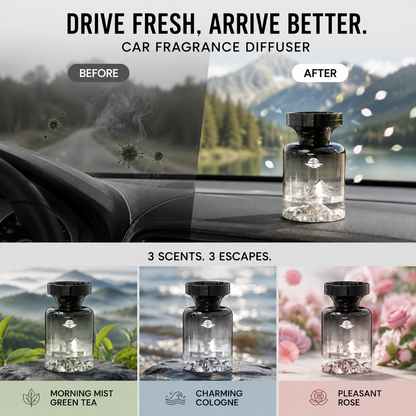 🌿🚗 Désodorisant longue durée pour voiture – Extraits naturels, neutralise odeurs de fumée et d’animaux, fraîcheur garantie plusieurs semaines, motif montagne 🏔️💨