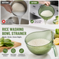 🍚💧 Bol à laver le riz à double fonction – Fine maille, poignée ergonomique, lavez et égouttez parfaitement sans perdre un grain, l’ustensile malin pour riz, quinoa et légumineuses, du robinet à la casserole 🥣✨