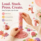 🌸🎨 Kit de création de fleurs en pâte à modeler – Adapté aux débutants, outil réutilisable imprimé en 3D, manchons interchangeables et 24 couleurs incluses, pour des fleurs réussies dès le premier essai ✨