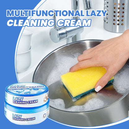 🔥🧽 Crème nettoyante multifonction avec éponge – Efficace, douce et polyvalente, élimine graisse, calcaire et saletés sur toutes les surfaces, pour une maison impeccable sans effort 🌿👌