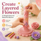 🌸🎨 Kit de création de fleurs en pâte à modeler – Adapté aux débutants, outil réutilisable imprimé en 3D, manchons interchangeables et 24 couleurs incluses, pour des fleurs réussies dès le premier essai ✨