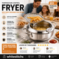 🍤🌡️ Cuve à frire en acier inoxydable pour tempura – Thermomètre intégré, panier égouttoir, corps profond, des fritures parfaites, croustillantes et moins grasses, comme au restaurant 🏮👌