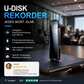🔒🎙️ Enregistreur vocal USB crypté – Anti-bruit, son haute clarté, une touche pour enregistrer, idéal pour réunions, cours et interviews discrets 💼🎧