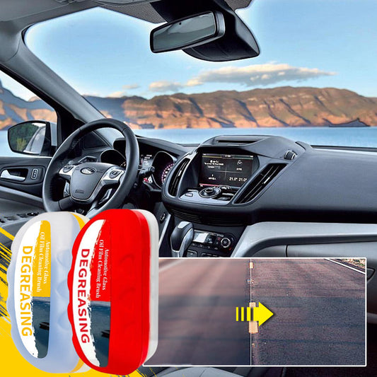 📢📢ACHETEZ-EN 1，LE 2E EST OFFERT !! ⏰Brosse de nettoyage de film d'huile de verre automobile