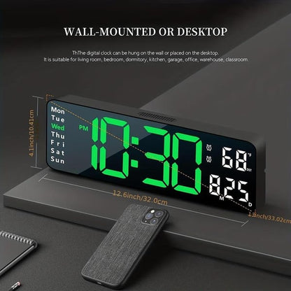 🌙⏰ Horloge numérique auto – Luminosité automatique, heure d’été réglable, l’heure toujours lisible et juste, de la voiture au bureau en passant par la maison, sans jamais être ébloui 🌗💡