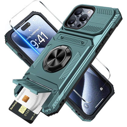 📱🛡️ -50% ! 💳Coque iPhone Porte-Carte & Anneau – Aimantée, Anti-Chute et Support Réglable.
