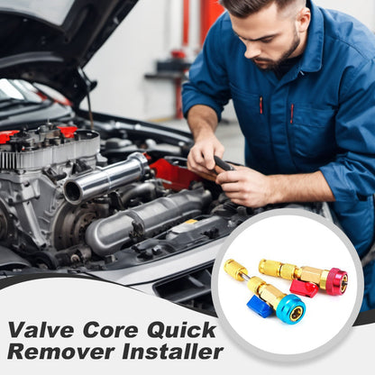 🔧❄️ Outil démontage rapide noyau de valve – R134A, haute/basse pression, robinet intégré, remplacez le noyau sans vidanger, pour une clim auto entretenue sans fuite 🚗✨