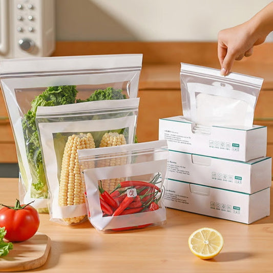 🛍️🍱 Sacs transparents renforcés double scellage – Qualité alimentaire, étanchéité maximale, robustesse exceptionnelle, conservez vos aliments au frais ou au congélateur sans fuite ni odeur 🧊✨