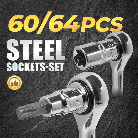 【⏰ Endast idag – 50 % rabatt + fri frakt】🏆🔩 Komplett hylsnyckelsats – CR-V stål, spärrskaft & bits, allt i en praktisk väska 🧰