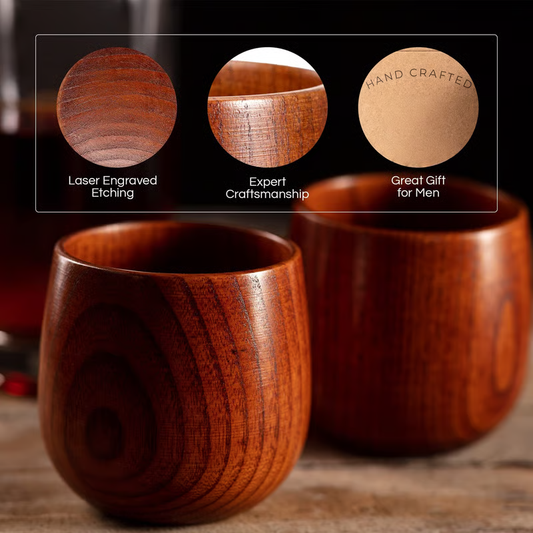 🔥 Handgjort & förkolnat dryckeskärl 🔥 Exklusivt bourbonglas i trä – unik rökig smakprofil, perfekt för whiskyälskaren 🥃✨
