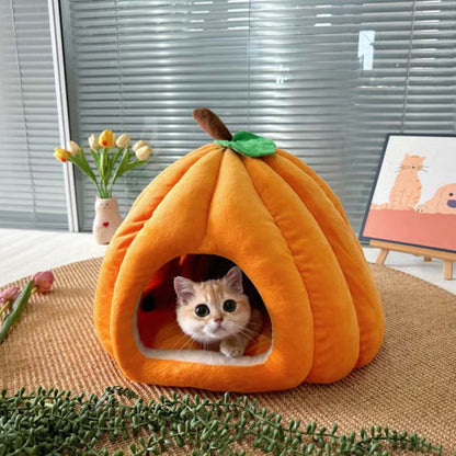 🌿👑 Lit semi-fermé chaud et douillet pour animaux de compagnie – Nid rassurant, matière toute douce, offrez à votre chat ou petit chien un refuge parfait pour des siestes paisibles et des nuits cocooning 🐾☁️