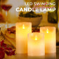✨ Elektronisk ljusstake med svängbar LED-låga – skapar en mysig, romantisk atmosfär i alla rum, perfekt för middagar, fester & lugna kvällar 🕯️