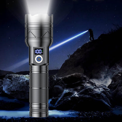 🔦⚡ Lampe de poche rechargeable à haute luminosité – Éclairage puissant, batterie USB, longue autonomie, le compagnon fiable pour le camping, la voiture et les urgences à la maison 🏕️🚗