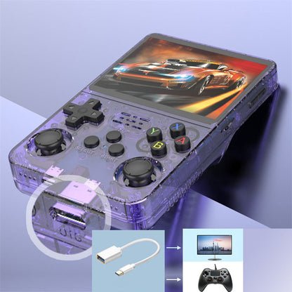 🎮👾 Console de jeux portable rétro – Écran HD 3,5 pouces (640 x 480) 🕹️💾 64 Go de mémoire, puce RK3326, batterie de 2 500 mAh – idéale pour les déplacements et les amateurs de nostalgie. Prête à l'emploi avec des centaines de jeux classiques.