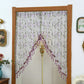 🚪🌸 Rideau de porte court en dentelle – Broderie florale, perles et franges, séparation élégante et lumineuse, la touche romantique pour la maison de campagne ou l’appartement 🕊️🏡