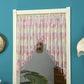 🚪🌸 Rideau de porte court en dentelle – Broderie florale, perles et franges, séparation élégante et lumineuse, la touche romantique pour la maison de campagne ou l’appartement 🕊️🏡