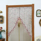 🚪🌸 Rideau de porte court en dentelle – Broderie florale, perles et franges, séparation élégante et lumineuse, la touche romantique pour la maison de campagne ou l’appartement 🕊️🏡
