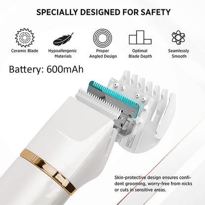 🛁💪 Tondeuse corporelle électrique 3-en-1 – Multi-embouts, sans fil et étanche, un toilettage précis et confortable du torse aux jambes, à la maison comme en voyage 🧳