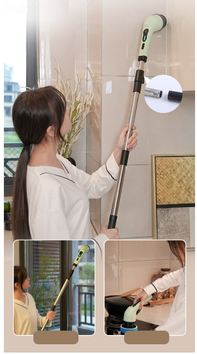 🧹⚡ Brosse de nettoyage électrique 9 en 1 – Multi-embouts, puissante et étanche, nettoie en profondeur carrelage, joints, salle de bain et cuisine, sans effort 🛁✨