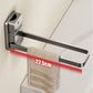 🛁 Porte-Serviettes Pliable à Ventouse | Installation Sans Perçage, Fixé en Quelques Secondes ⏱️ | Bras Rabattable Gain de Place 🔄 | Acier Anti-Rouille pour Salle de Bain et Cuisine 🛀 | Barre de 22,5 cm, Gris Élégant ✨