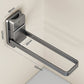 🛁 Porte-Serviettes Pliable à Ventouse | Installation Sans Perçage, Fixé en Quelques Secondes ⏱️ | Bras Rabattable Gain de Place 🔄 | Acier Anti-Rouille pour Salle de Bain et Cuisine 🛀 | Barre de 22,5 cm, Gris Élégant ✨