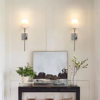 💡🛋️ Applique murale classique en toile de lin – Lumière douce, style épuré, parfaite pour une ambiance accueillante dans le salon ou la chambre, la touche naturelle qui adoucit vos murs 🌿✨