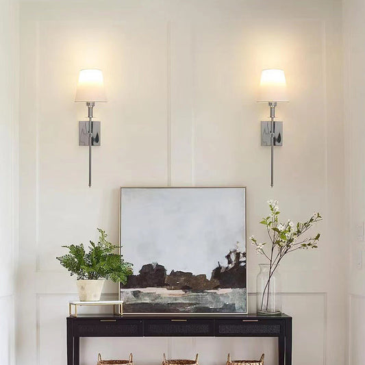 💡🛋️ Applique murale classique en toile de lin – Lumière douce, style épuré, parfaite pour une ambiance accueillante dans le salon ou la chambre, la touche naturelle qui adoucit vos murs 🌿✨