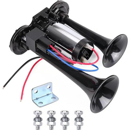 🚛 Plus fort que n’importe quel chantier ! – Klaxon Train 120dB pour Camion, Voiture & Bateau – 12V/24V, Étanche, Sans Perçage – Monté en 5 Minutes !