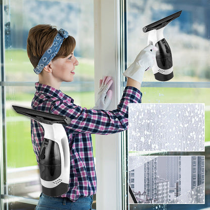 🥳💞 50K+ VENDUS ! Aspirateur de vitres sans fil – 20W d'aspiration, élimine l'eau et les traces sur fenêtres, miroirs et vitres de voiture, batterie 2200 mAh, réservoir 150 ml, léger et sans fil pour une brillance sans traces 💧🔋