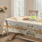 🌹💧 Nappe imperméable rose doré – Motif 3D élégant, résistante aux taches et facile à entretenir, transformez vos dîners sans craindre les éclaboussures de vin ou de sauce 🍷✨