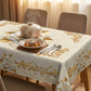 🌹💧 Nappe imperméable rose doré – Motif 3D élégant, résistante aux taches et facile à entretenir, transformez vos dîners sans craindre les éclaboussures de vin ou de sauce 🍷✨