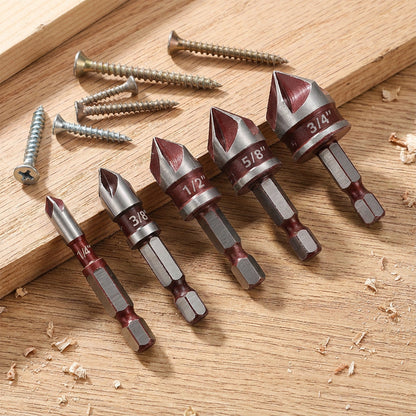 🛠️60 % DE RÉDUCTION MAINTENANT ! 🔩 Jeu de forets à fraiser pour le travail du bois (5 ou 3 pièces) – Trous nets et affleurants, durable et rapide ⚙️